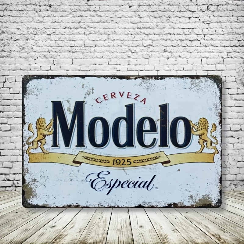 Vintage Collectible Tins - ヴィンテージメタリックティンビールロゴサイン - アールデコスタイルの素朴な金属製壁飾り、男性用の洞窟、バー、パブに最適、耐久性のあるコレクターズアイテム、レトロ