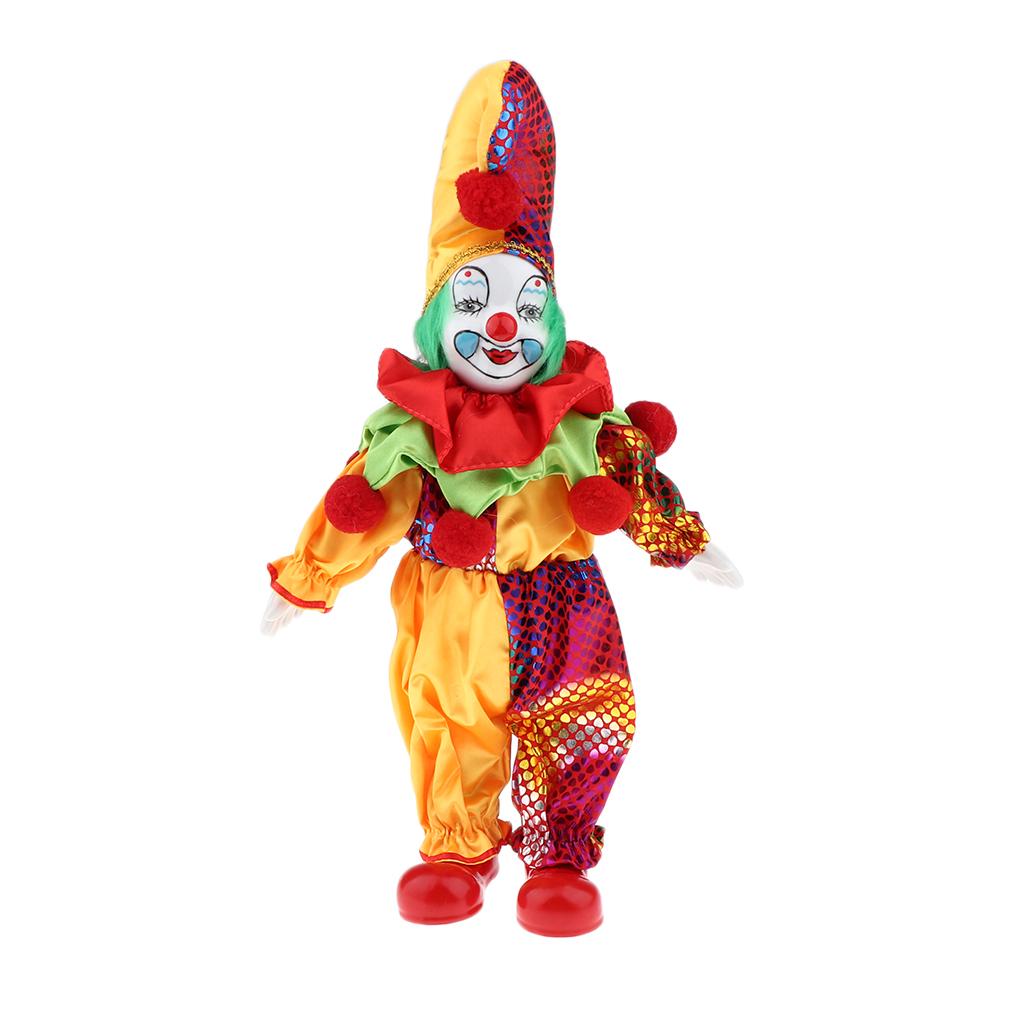 Vintage Collectible Clowns - アンティーク陶器のピエロ人形、ヴィンテージ磁器のコレクタブルフィギュア、女の子へのギフトやディスプレイに最適な模型玩具