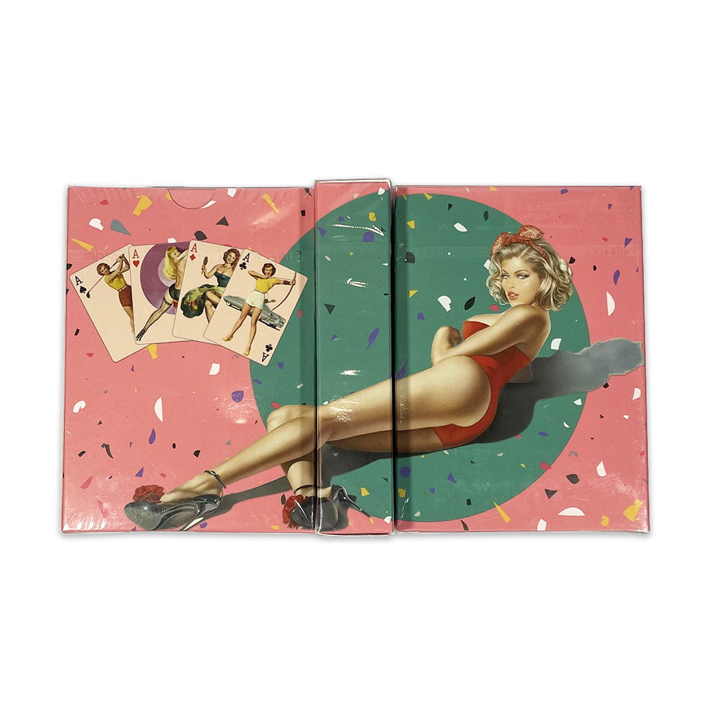 Vintage Collectible Playing Cards - 美しいかわいい女の子コレクショントランプポーカーデッキ 54 カードすべて異なるヴィンテージレトロクラシックピンナップガールズカードゲーム