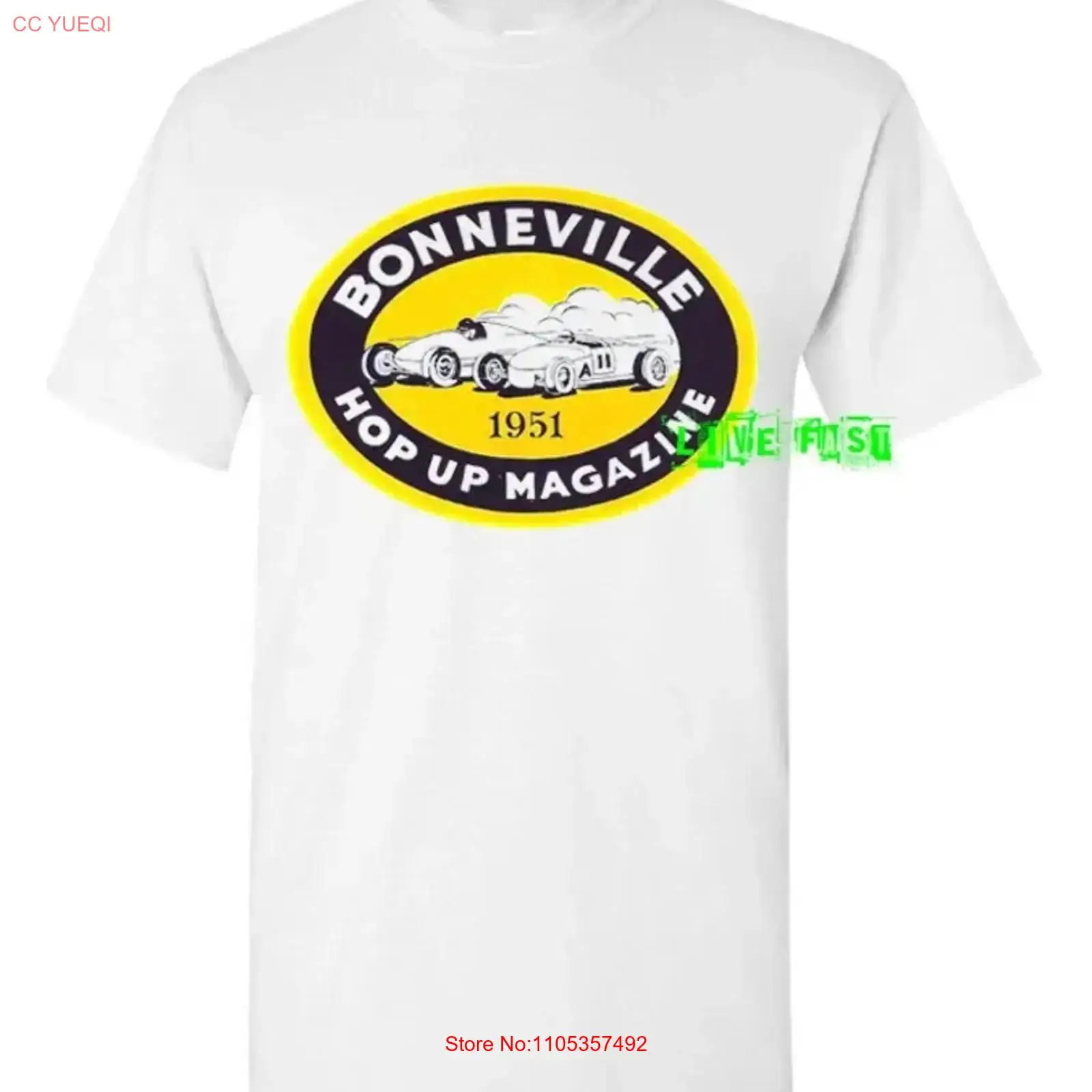 Collectible Vintage T Shirts - ボンネビル ソルト フラッツ 1951 Tシャツ ホットロッド
