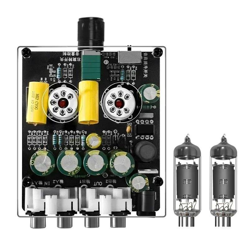 Tube Amplifier Part - アップグレードされた 6K4 真空管プリアンプアンプ HiFi 真空管プリアンプバイルバッファーオーディオアンプスピーカーサウンドアンプホームシアター DIY