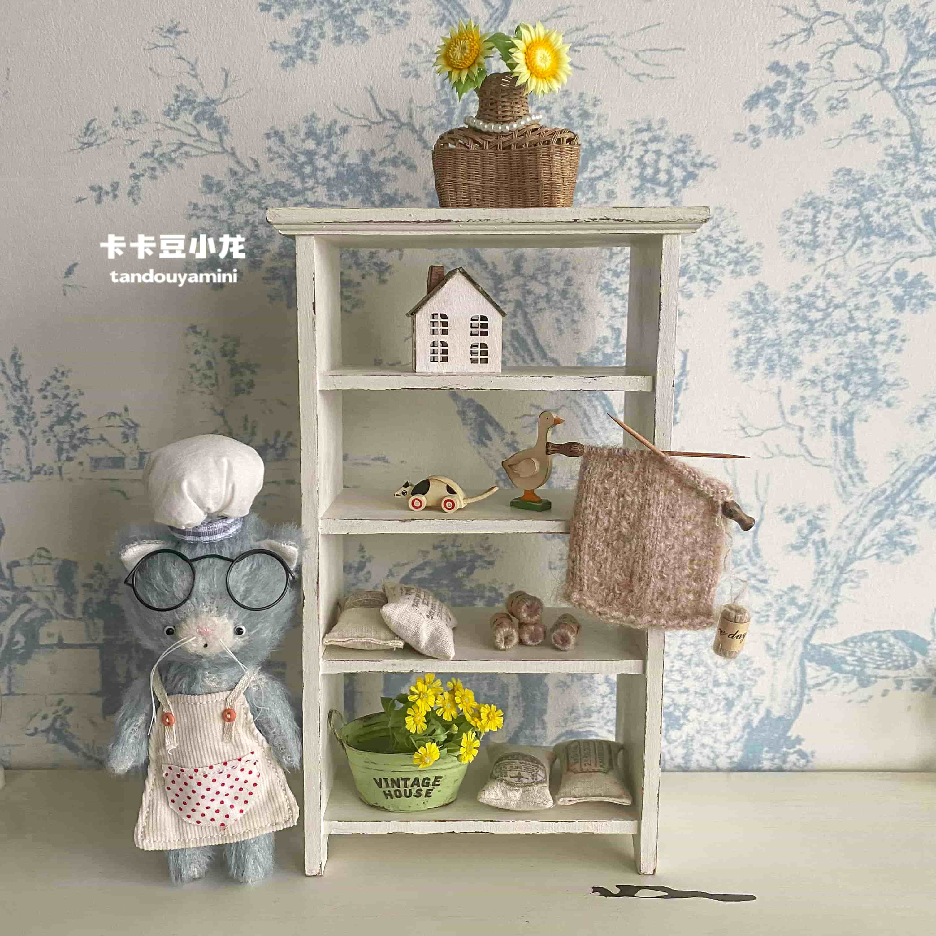Vintage Toy Collector - 1:6 ドールハウス ミニチュア家具アクセサリー 無垢材 ヴィンテージ アンティーク