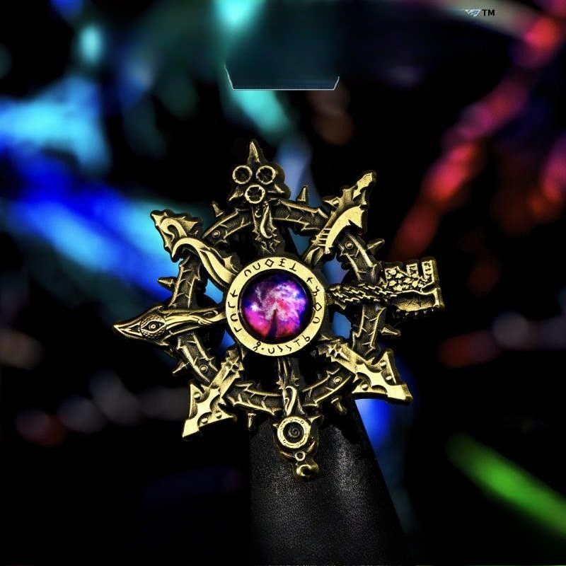 Vintage Collectible Pins - ヴィンテージゴシック五芒星象嵌紫水晶金属ブローチレトロルーンパターンラペルピン衣類装飾収集価値のあるバッジギフト