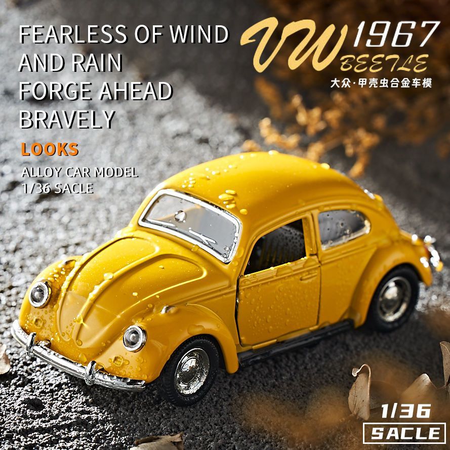 Vintage Collectible Hot Wheels - 1:36 ビートル クラシック ヴィンテージカー ダイキャスト合金モデル オリジナルカーペイント