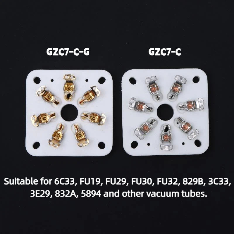 Tube Amplifier Part - 7ピンセラミック真空管ソケット FU19 FU32 6C3用 高温耐性クラシックチューブオーディオアンプ部品