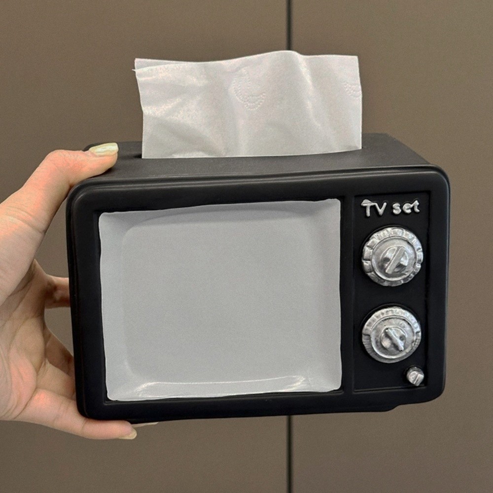 Vintage Cartoon Collectible - アンチドロップヴィンテージテレビティッシュボックスオーナメント装飾品ヴィンテージテレビティッシュ収納ボックスかわいい漫画ヴィンテージテレビモデル