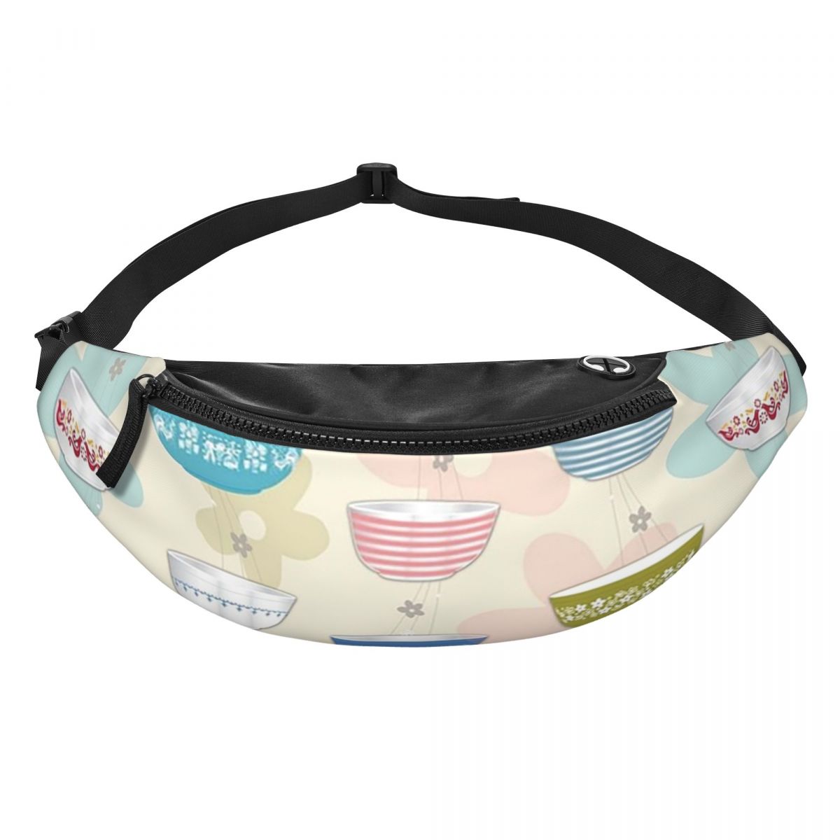 Vintage Collectible Pyrex - ヴィンテージパイレックスボウルコレクションファニーパック男性女性クロスボディ調節可能なウエストバッグ旅行ランニング電話ポーチ