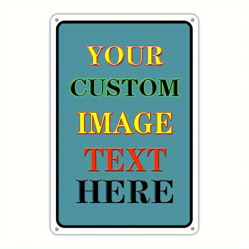 Vintage Collectible Signs - カスタム写真入り長方形鉄板ヴィンテージ風ブリキ看板、パーソナライズされた金属製壁掛け絵画カスタムデザイン