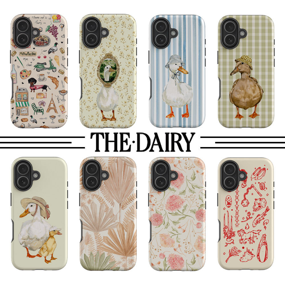Vintage Cartoon Collectible - おしゃれなヴィンテージ風花柄コレクション iPhone 17 16 15 14