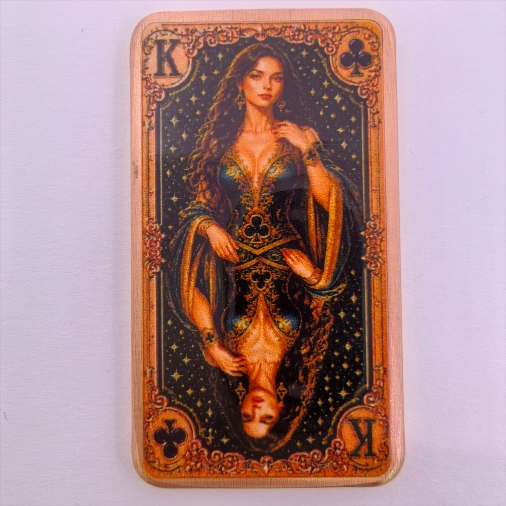 Vintage Collectible Playing Cards - 1オンス .999純銅バー ポーカー プレイカード キング クラブ