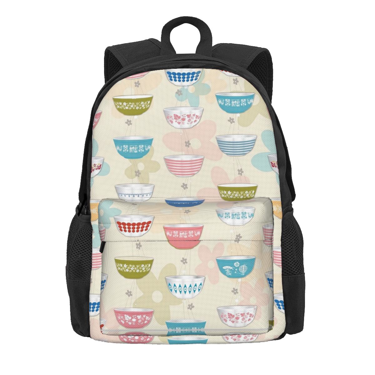 Vintage Collectible Pyrex - ヴィンテージパイレックスボウルコレクションバックパックデイパック大容量キッズブックバッグスクールバッグショルダーバッグ男性女性用
