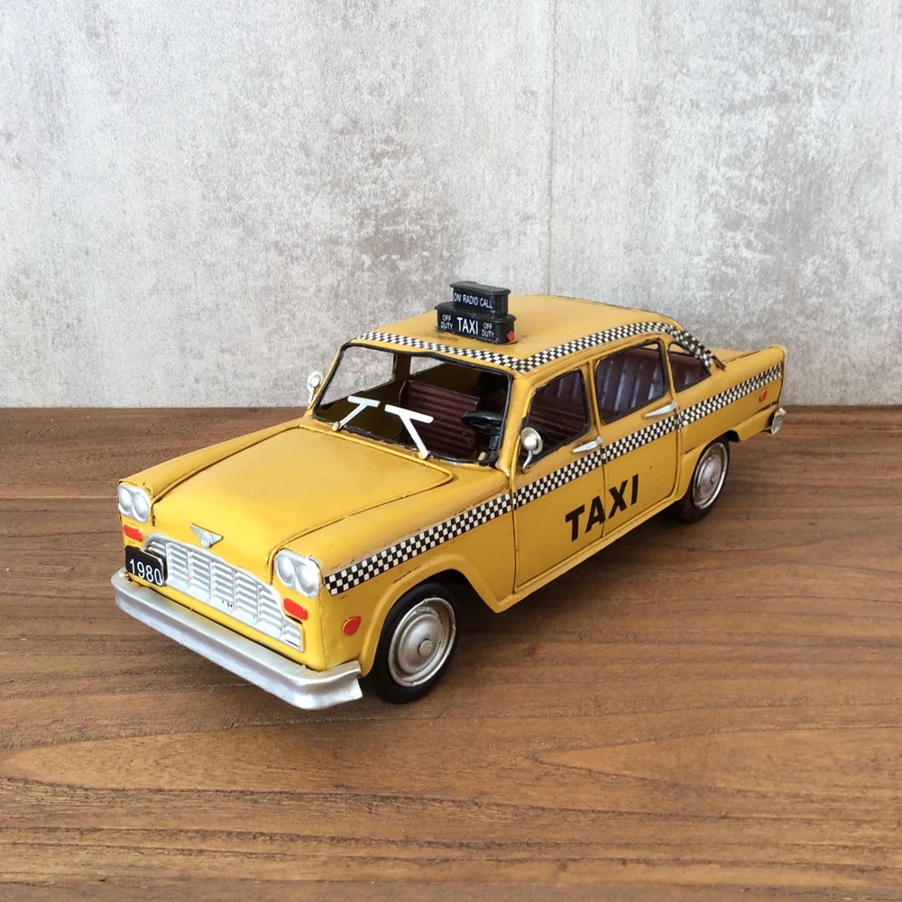 Vintage Collectible Tins - クラシックなアメリカのタクシーモデルオールドカー,ヴィンテージの鉄,レトロな工芸品,手作りのコレクション,車のギフト,装飾品,家の装飾品