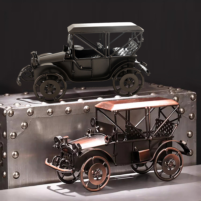 Vintage Collectible Toys - ヨーロッパスタイルのヴィンテージ合金古い車の模型装飾品クリエイティブ手作りミニチュア車両コレクションギフトおもちゃテーブル装飾