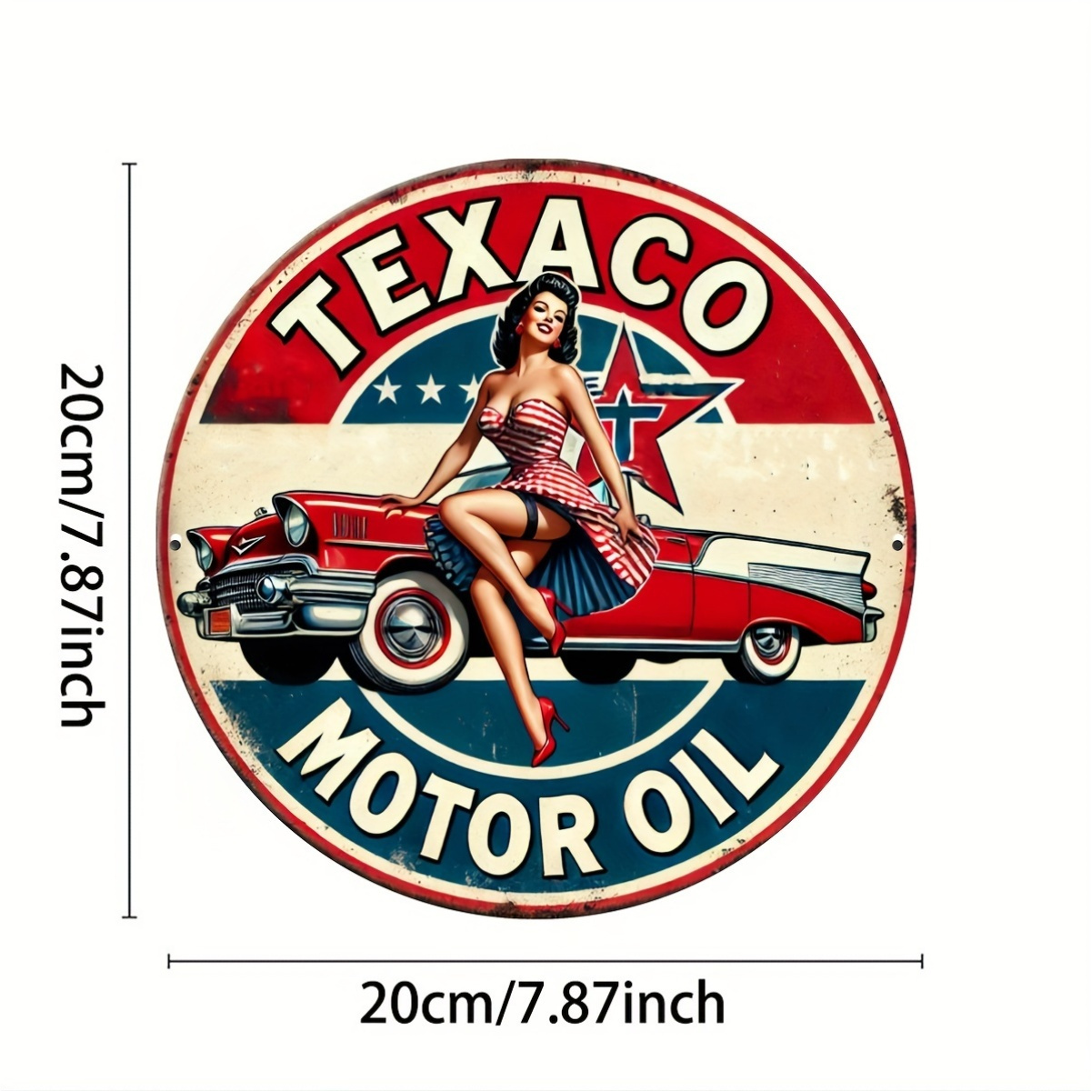Texaco Motor Oil ヴィンテージアルミニウムサ - Vintage Collectible Signs のレビューと価格