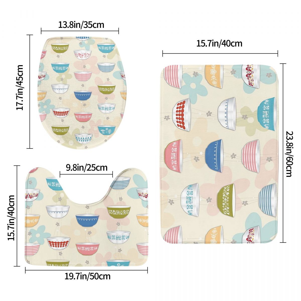 ヴィンテージパイレックスボウルコレクション 3 ピースバスマ - Vintage Collectible Pyrex のレビューと価格