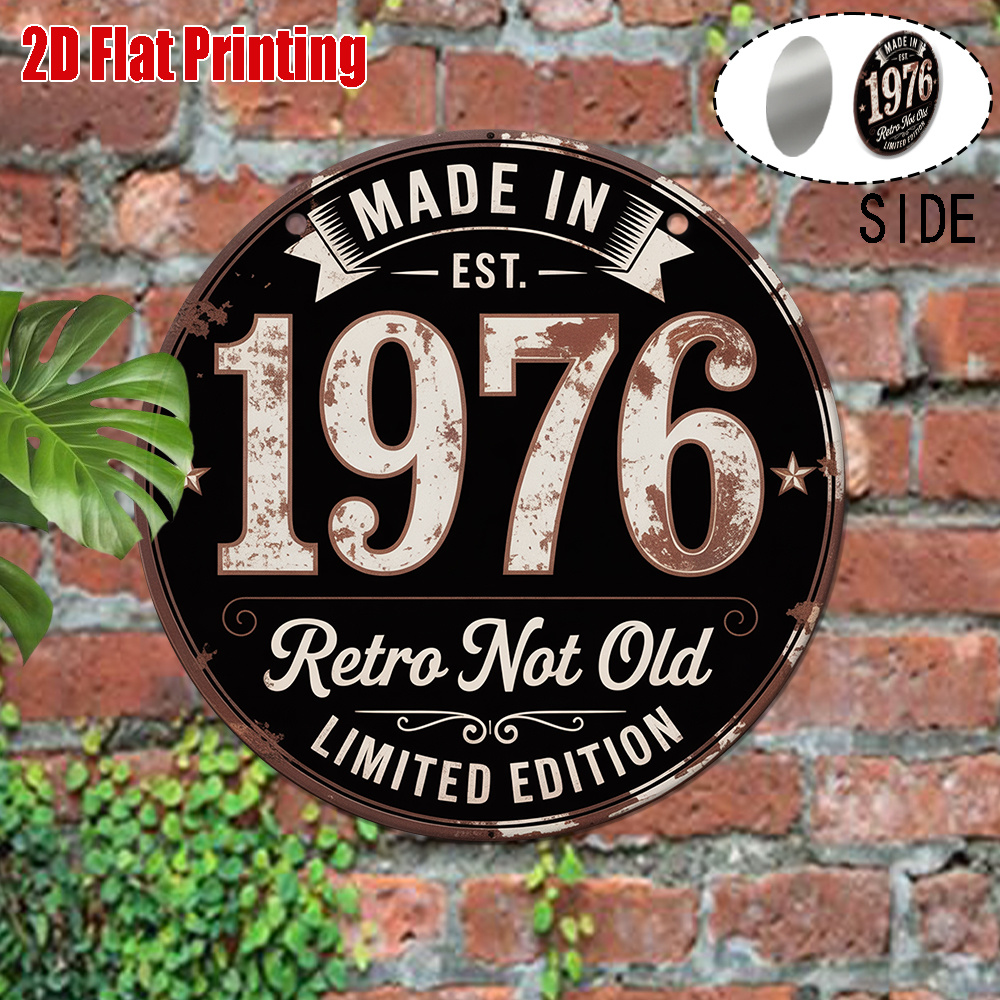 2D フラット、1枚 1976年ヴィンテージメタルブリキ看板 - Vintage Collectible Signs のレビューと価格