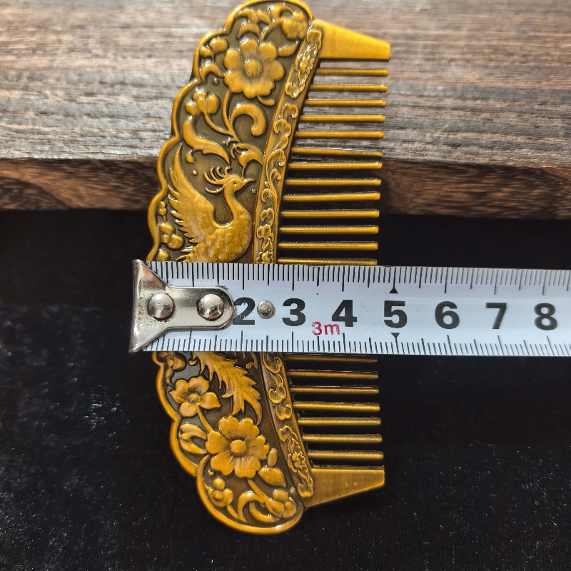 ヴィンテージ合金アンティークゴールド彫刻ヘアコーム フェニッ - Vintage Collectible Accessories のレビューと価格