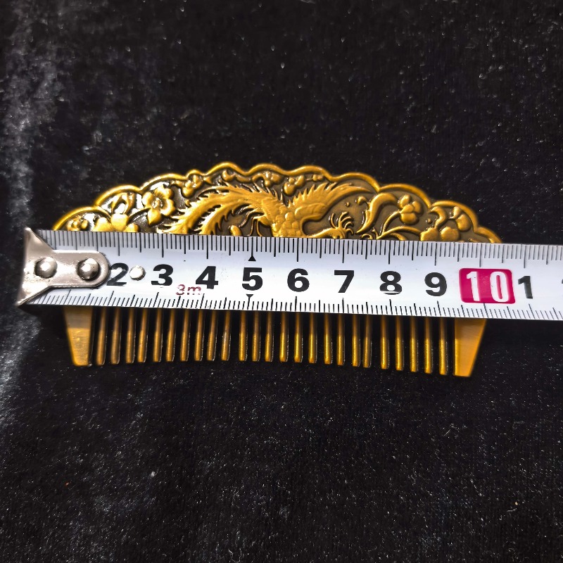 ヴィンテージ合金アンティークゴールド彫刻ヘアコーム フェニッ - Vintage Collectible Accessories のレビューと価格