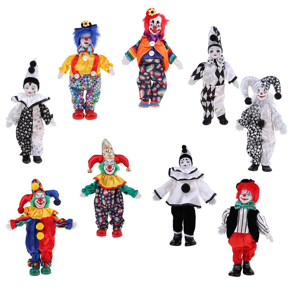 手作りの磁器製ピエロ人形、ヴィンテージセラミック製の可動式人 - Vintage Collectible Clowns のレビューと価格