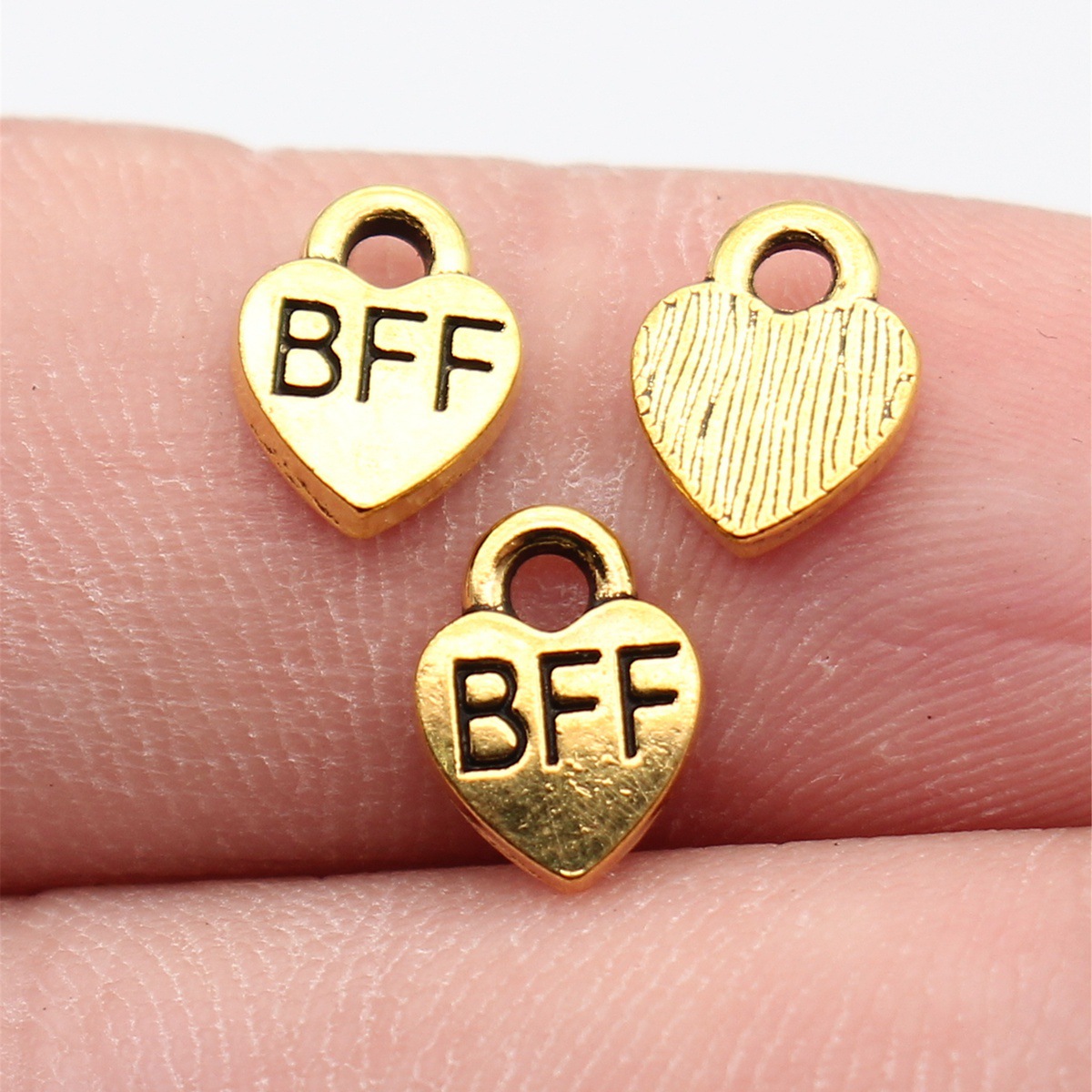 40 個 9.3x7mm アンティークゴールドカラー Bff - Vintage Collectibles For Sale のレビューと価格