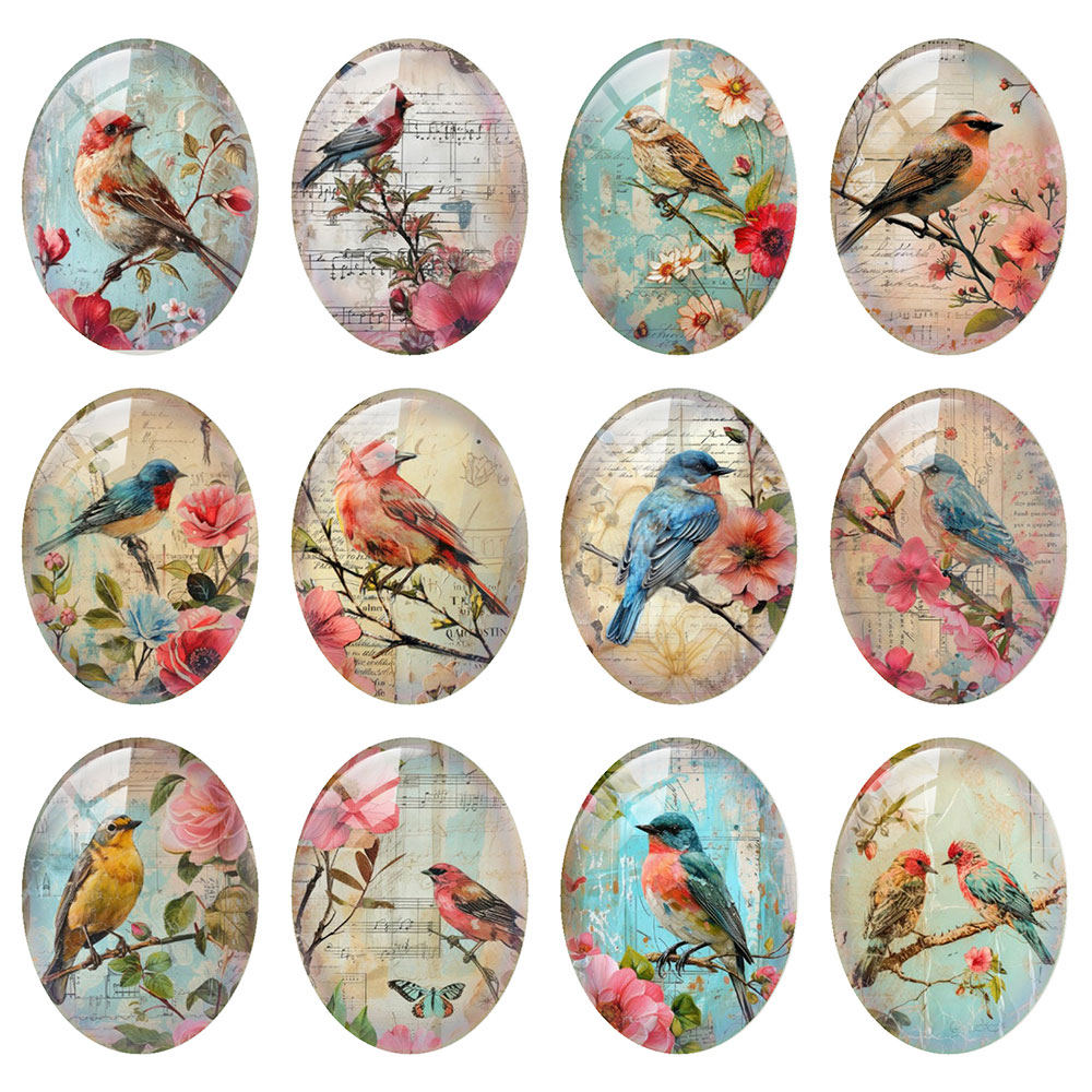ランダムミックスラウンド/オーバル/スクエアヴィンテージ鳥花 - Vintage Collectibles For Sale のレビューと価格