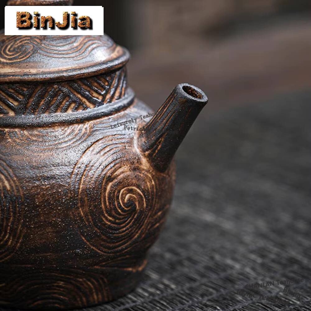 古い日本の岩の泥のティーポット,ヴィンテージの粗い陶器の石の - Vintage Collectible Accessories のレビューと価格