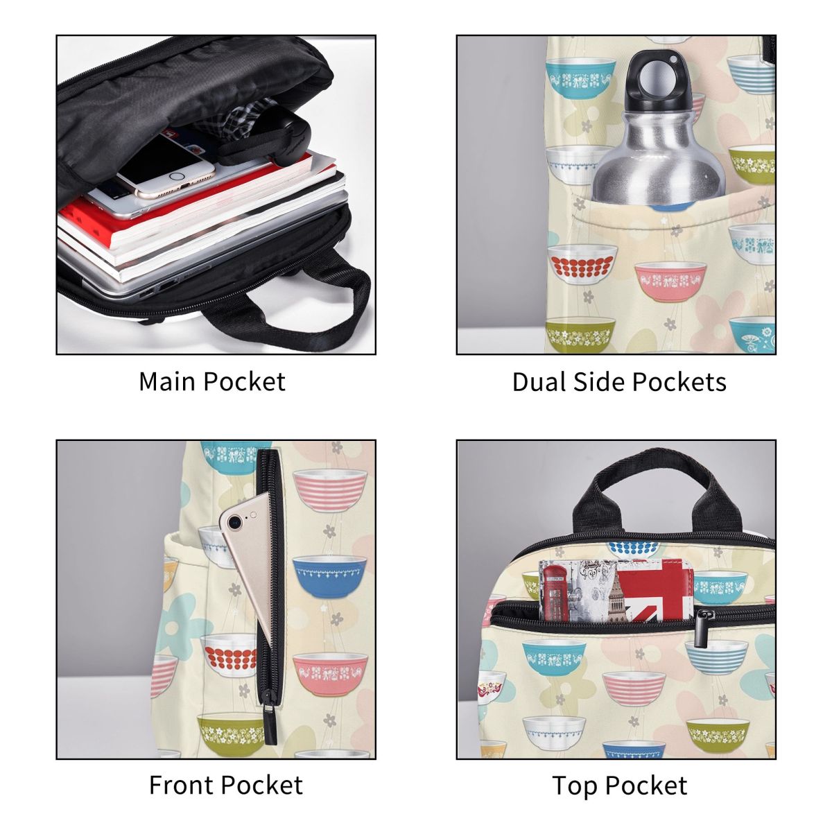 ヴィンテージパイレックスボウルコレクションバックパック学生ブ - Vintage Collectible Pyrex のレビューと価格