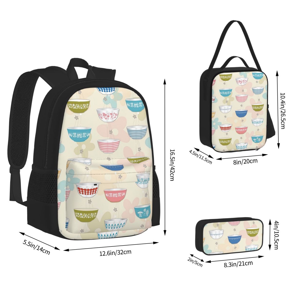 ヴィンテージパイレックスボウルコレクションバックパック学生ブ - Vintage Collectible Pyrex のレビューと価格