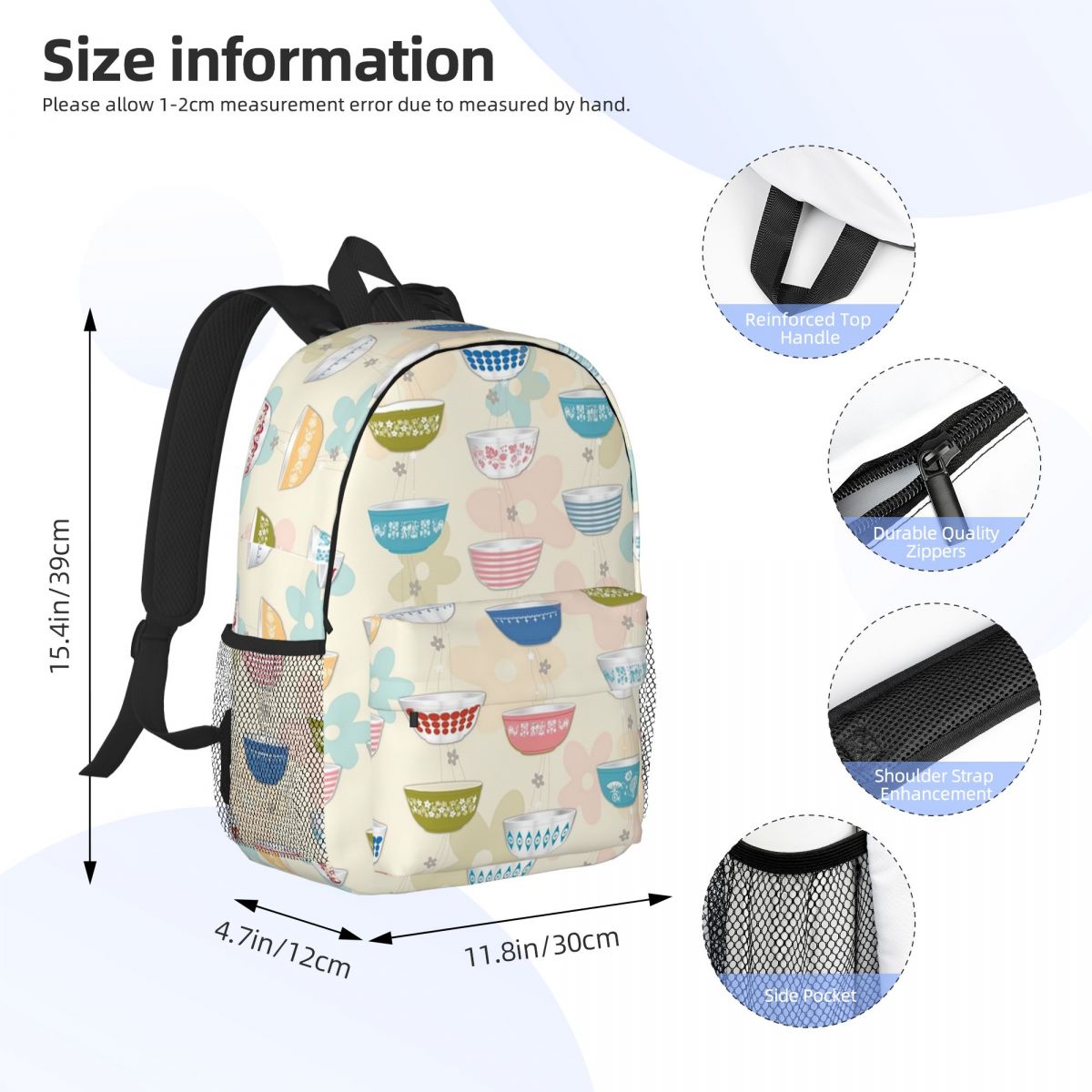ヴィンテージパイレックスボウルコレクションバックパック学生ブ - Vintage Collectible Pyrex のレビューと価格