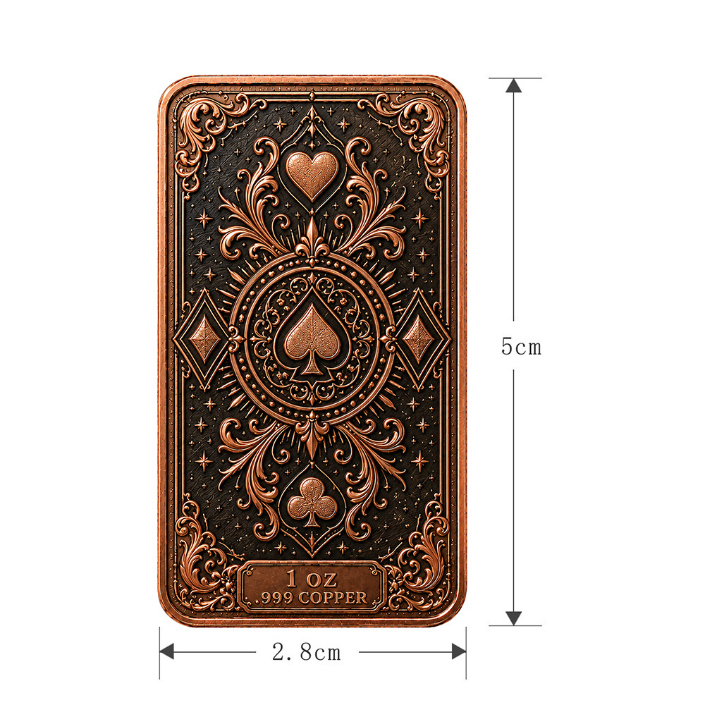 1オンス .999純銅バー ポーカー プレイカード キング  - Vintage Collectible Playing Cards のレビューと価格
