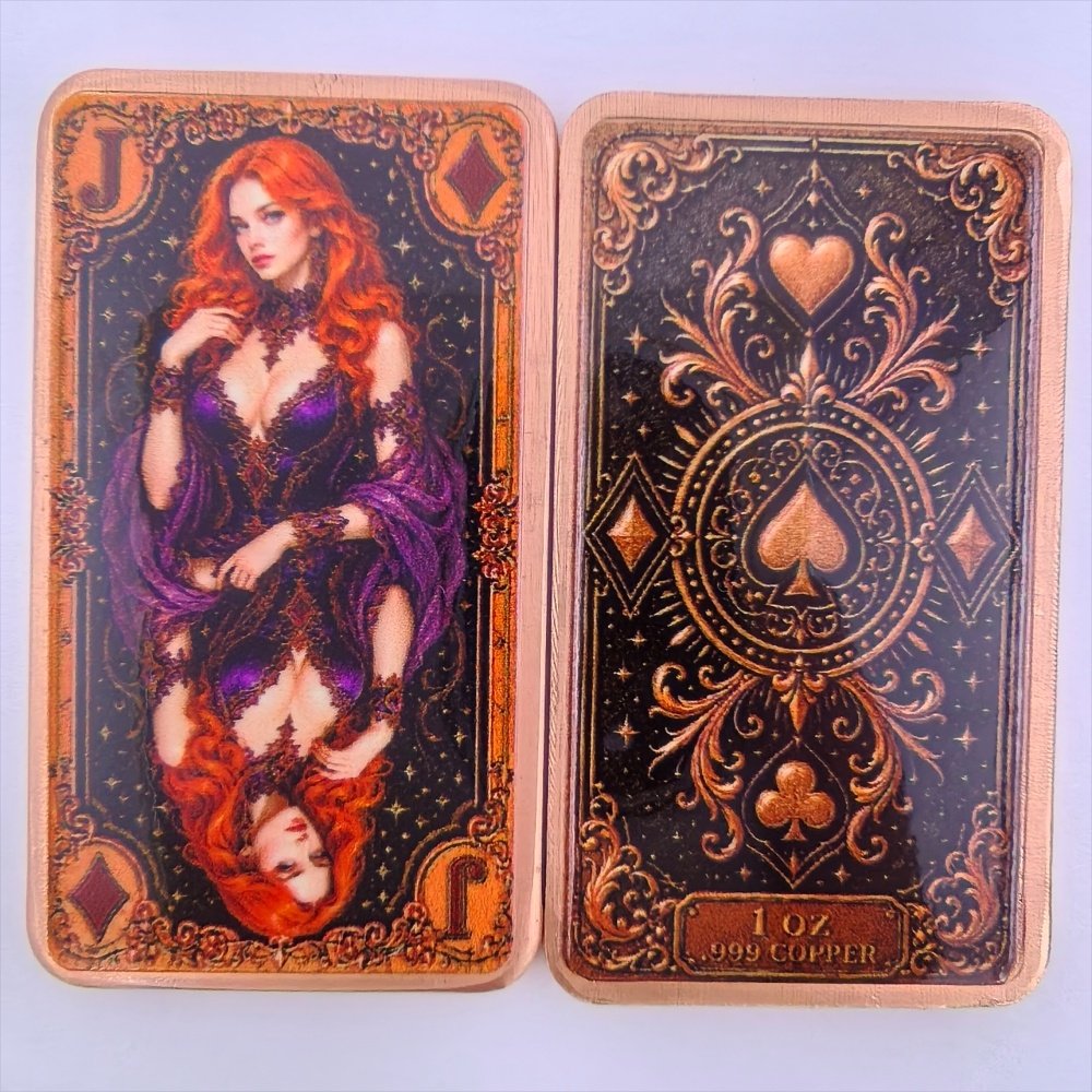 1オンス .999純銅バー ポーカー プレイカード ジャック - Vintage Collectible Playing Cards のレビューと価格