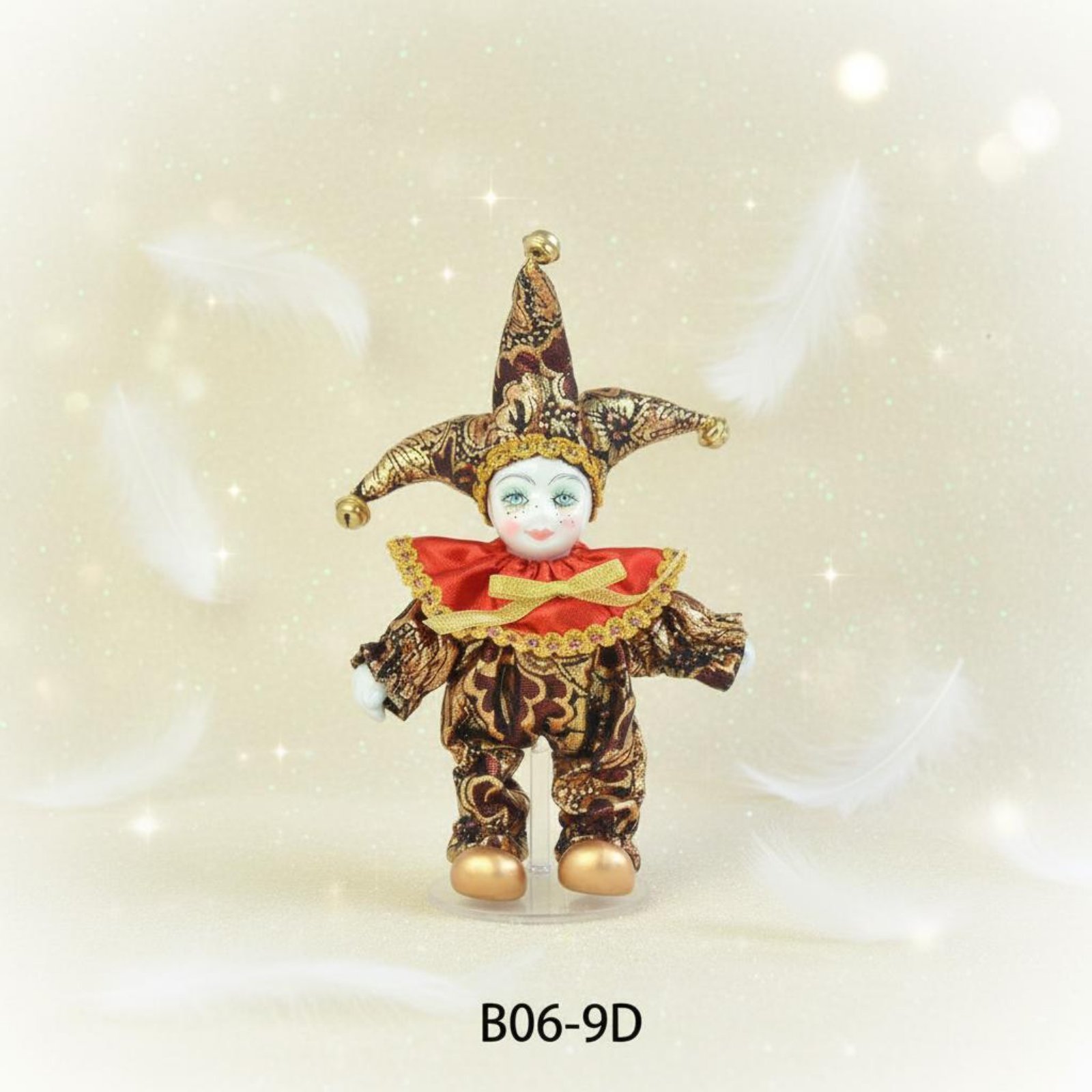 イタリアの幸運のお守り人形、手作りのヴィンテージ風ピエロの置 - Vintage Collectible Clowns のレビューと価格