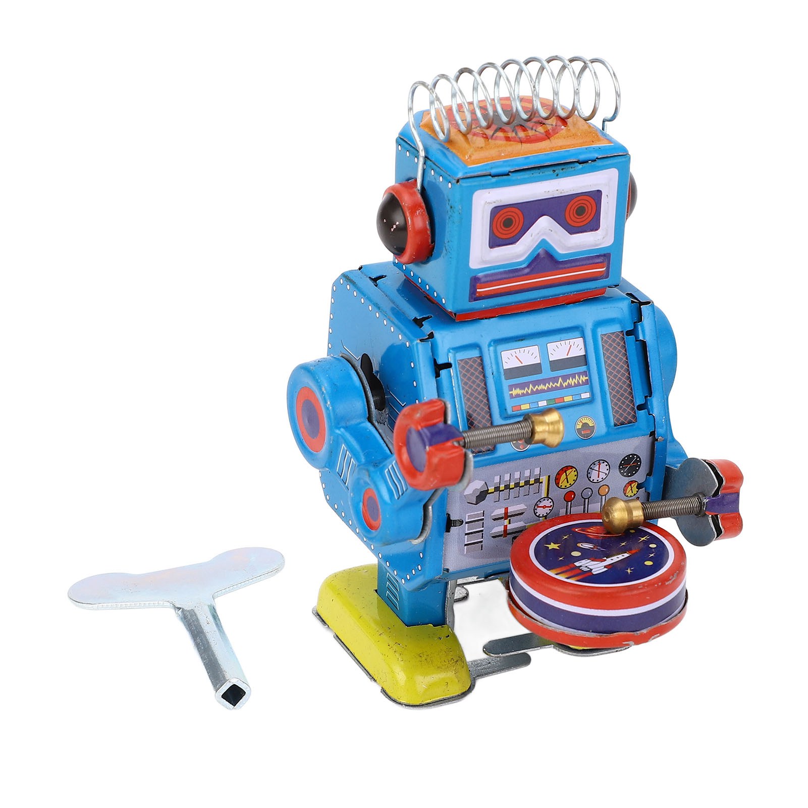 ロボット時計仕掛けのクリエイティブな手作りドラム演奏ヴィンテ - Vintage Collectible Tins のレビューと価格