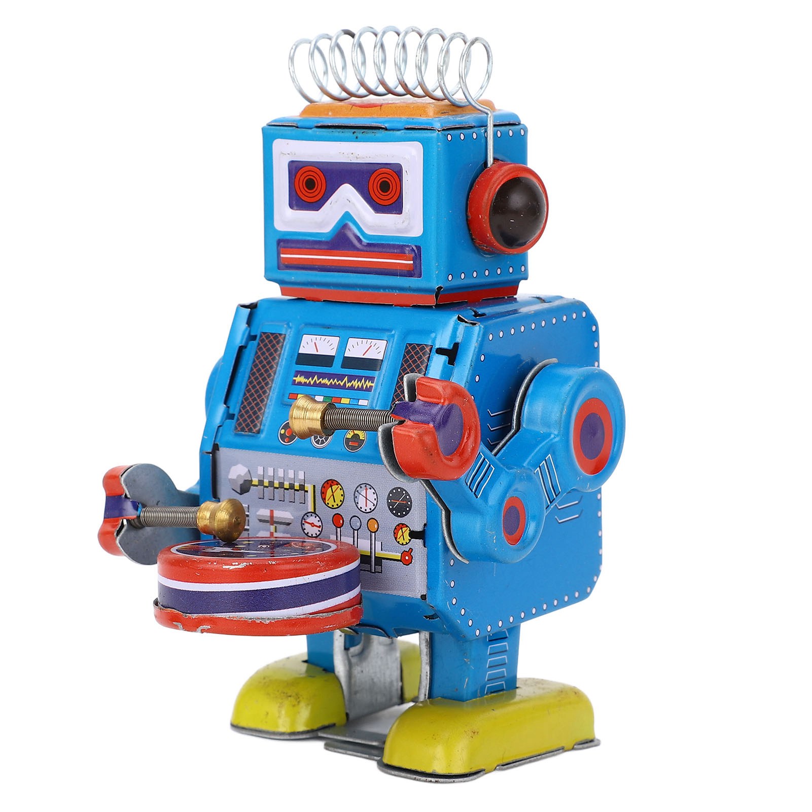 ロボット時計仕掛けのクリエイティブな手作りドラム演奏ヴィンテ - Vintage Collectible Tins のレビューと価格